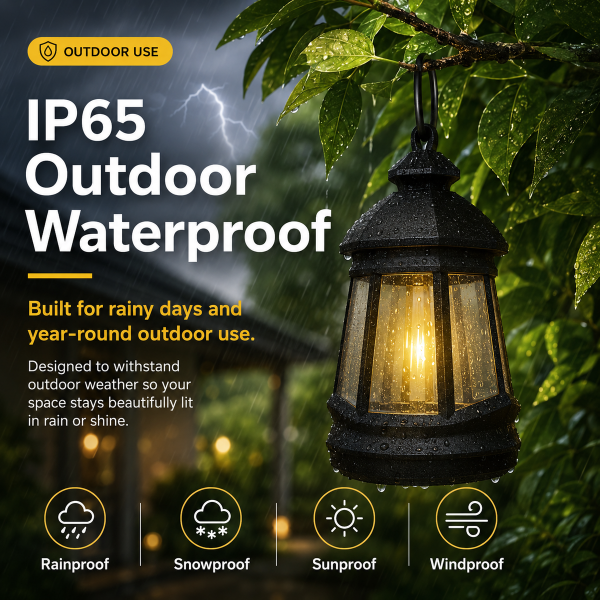 Vintage Solar Hanging Lantern
