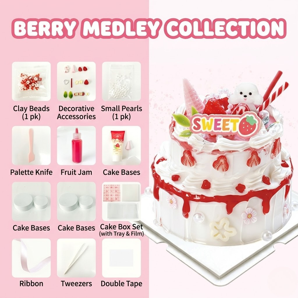 DIY Mini Cake Kit: The Ultimate Food Play & Decoden Cream Glue Craft