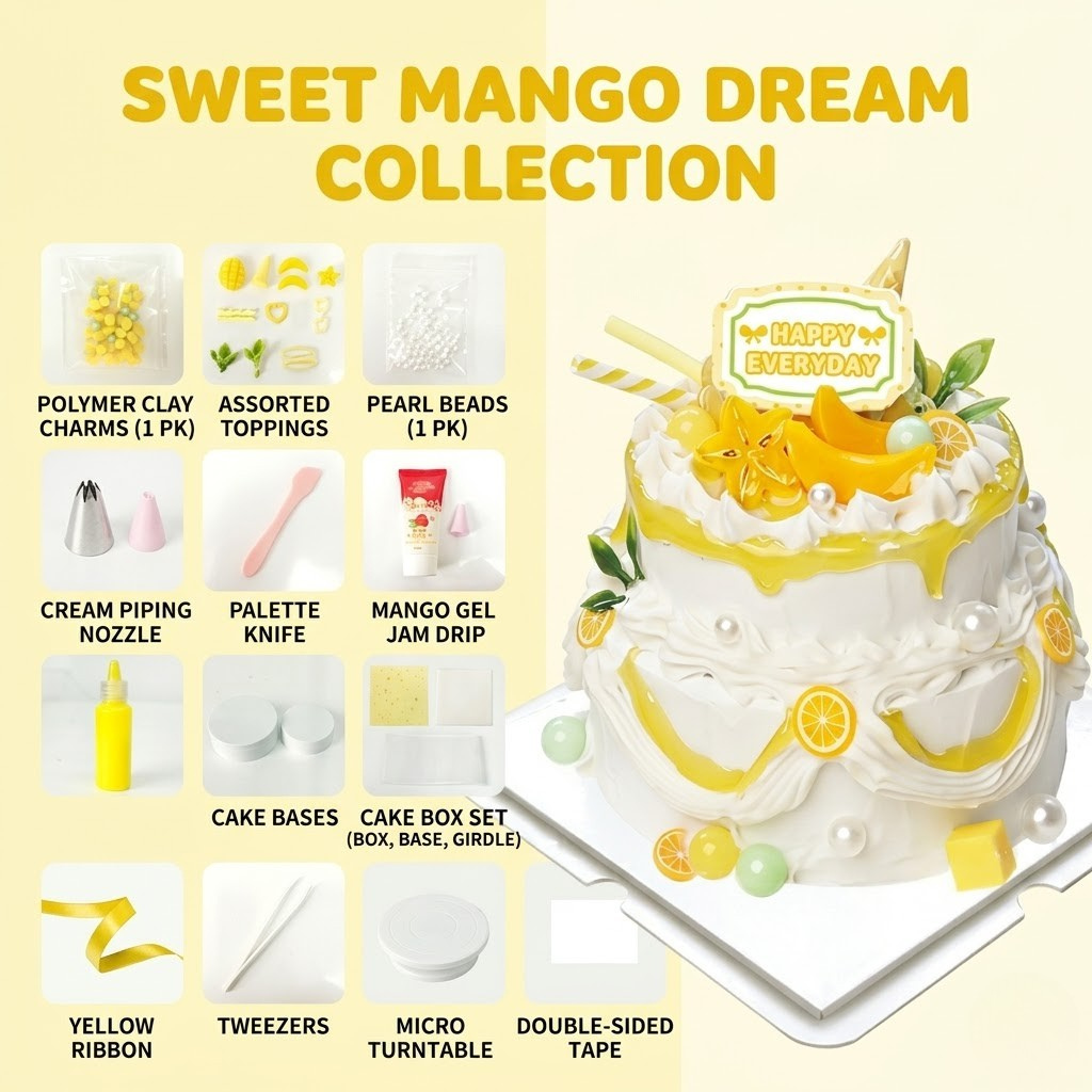 DIY Mini Cake Kit: The Ultimate Food Play & Decoden Cream Glue Craft