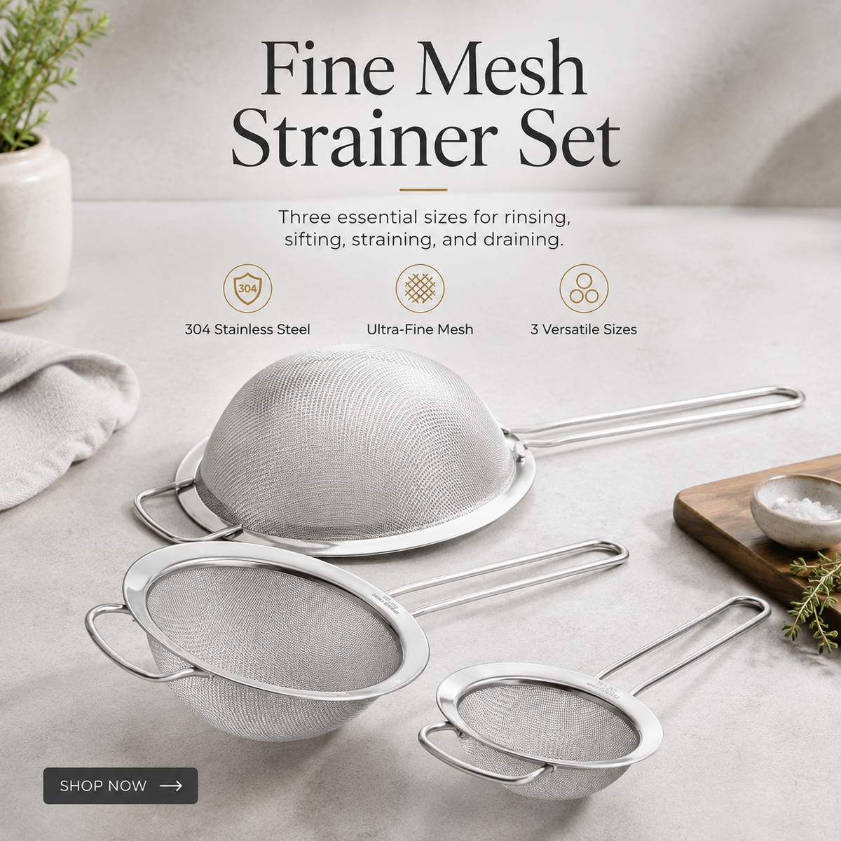 304 Stainless Steel Multi-Purpose Strainer