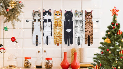 😺Funny Cat Hand Towels