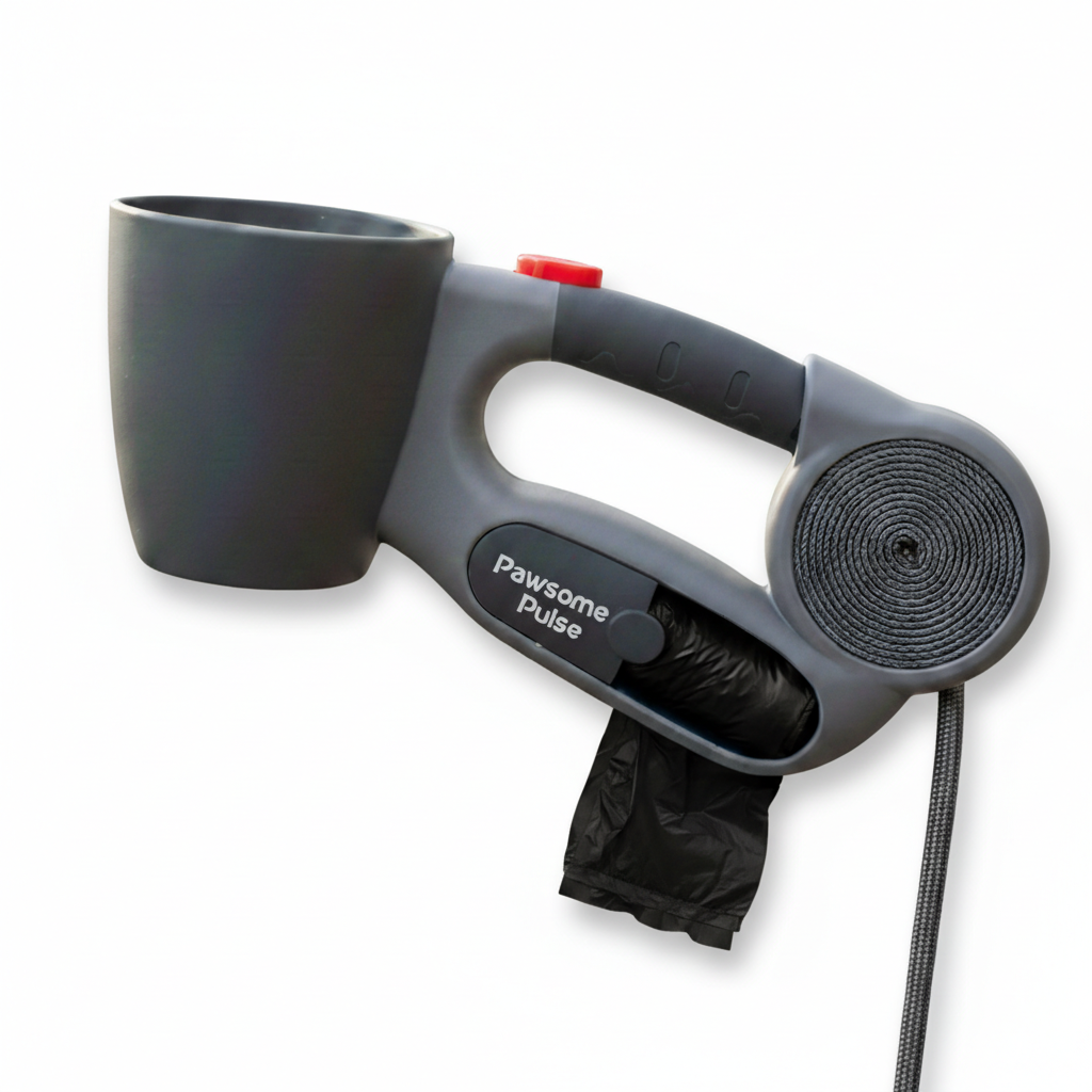 Pawsome Pulse 3-in-1 Retractable Dog Leash with Poop Bag Holder & Water Cup