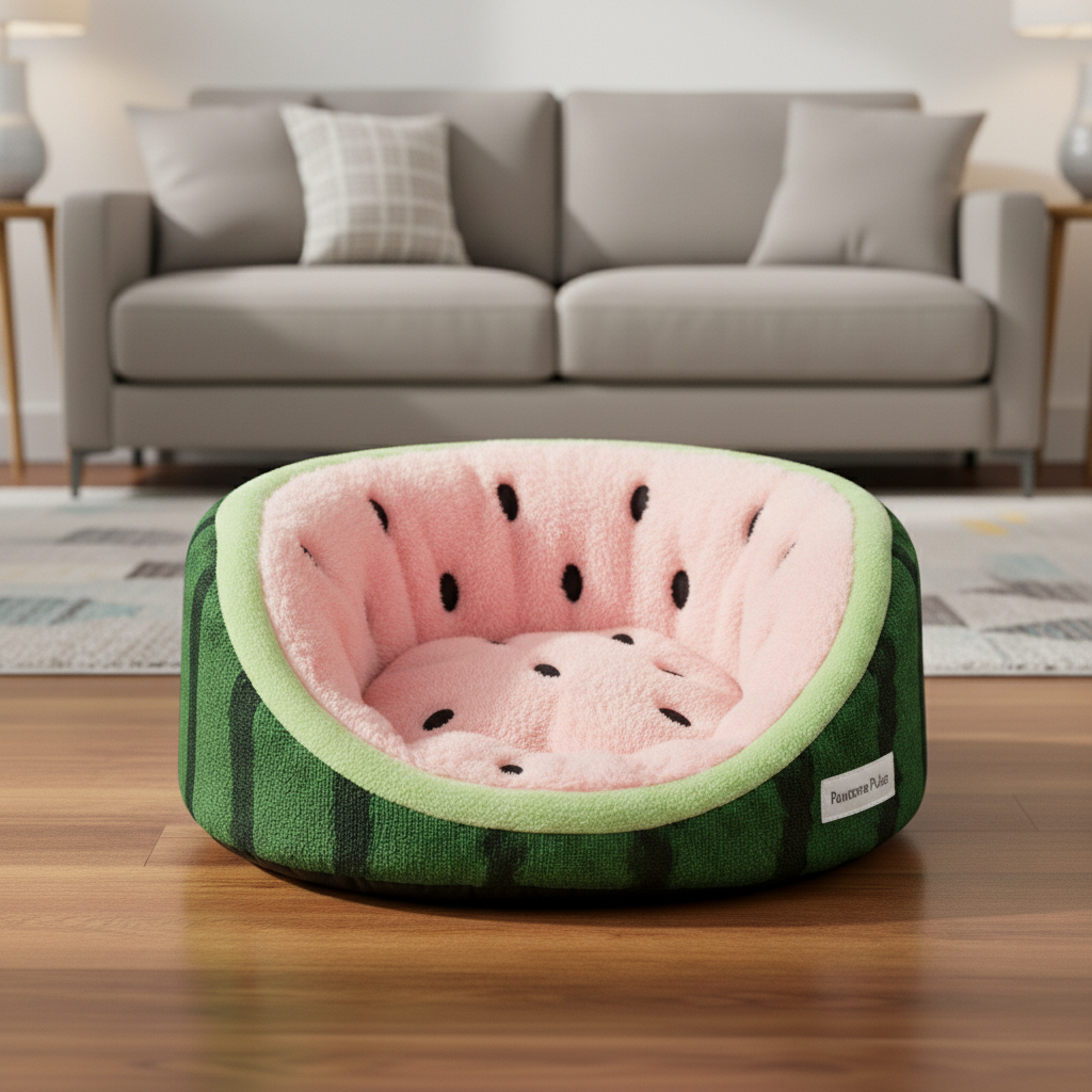 Pawsome Pulse Watermelon Cozy Pet Bed