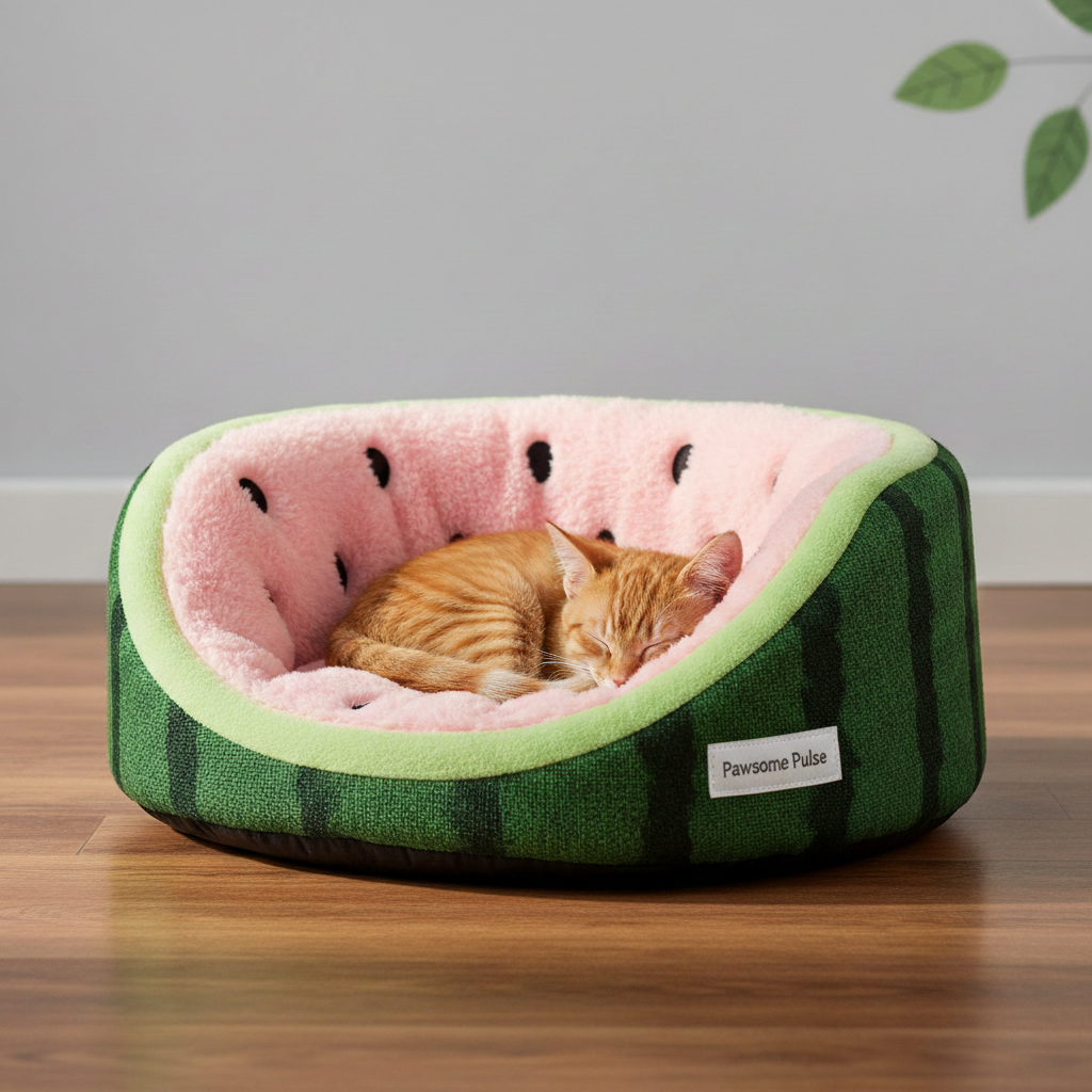 Pawsome Pulse Watermelon Cozy Pet Bed