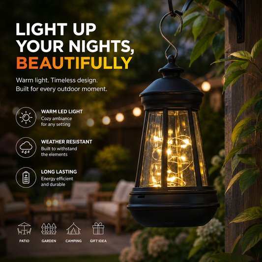 Vintage Solar Hanging Lantern