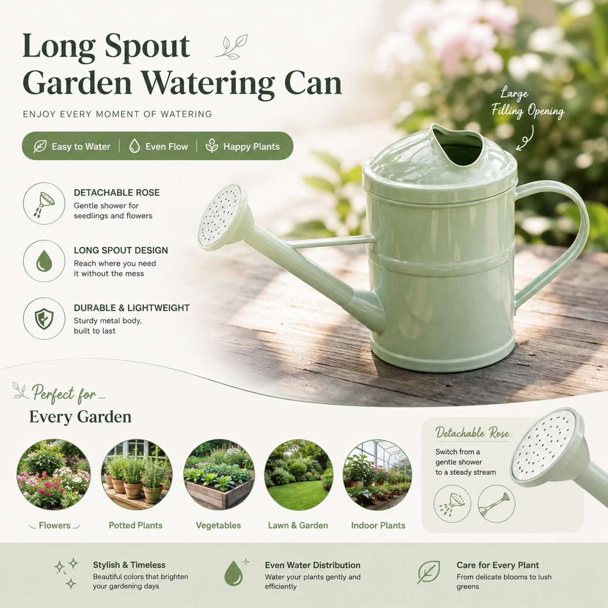 1.5L Dual-Mode Watering Can